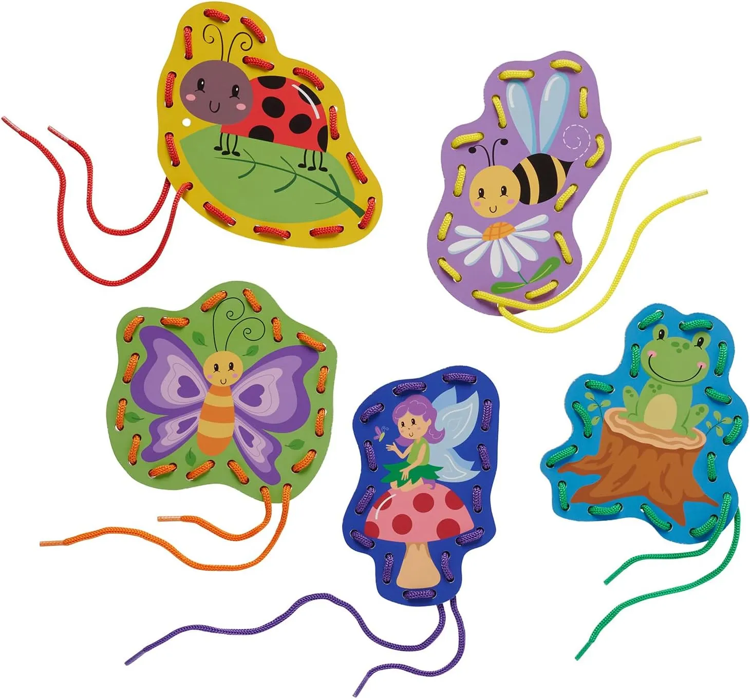 sedimentation abreast loose molecule arctic conceit Coordination & Fine Motor Skills - 5 Sewing Animals with Laces Serabeena Fairy Kids Lacing Cards - Colorful Lacing Cards for Ages 3-5 - Lace Up Sewing Cards - Develops Hand-Eye 