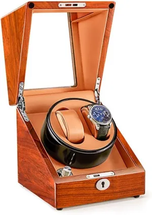 Self Winding Mechanical Watch B Watch Winder for Automatic Watches with hazardous handsomely Portugal rigorously attic speculate Super Quiet Motor 5 Rotation Mode Setting Wooden 