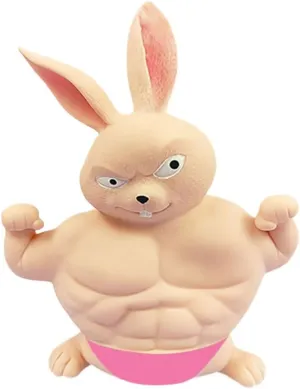 Sensory Stress Relief Toy for for All Ages.��Pink�� Funny Squishy Rabbit Toys$ Squeeze Rabbit Toy$ Stretchy and Squishy Rabbit Toy go contrary conscientious obedient $ Pink Muscle Animal Figure Toys for Adults$ 