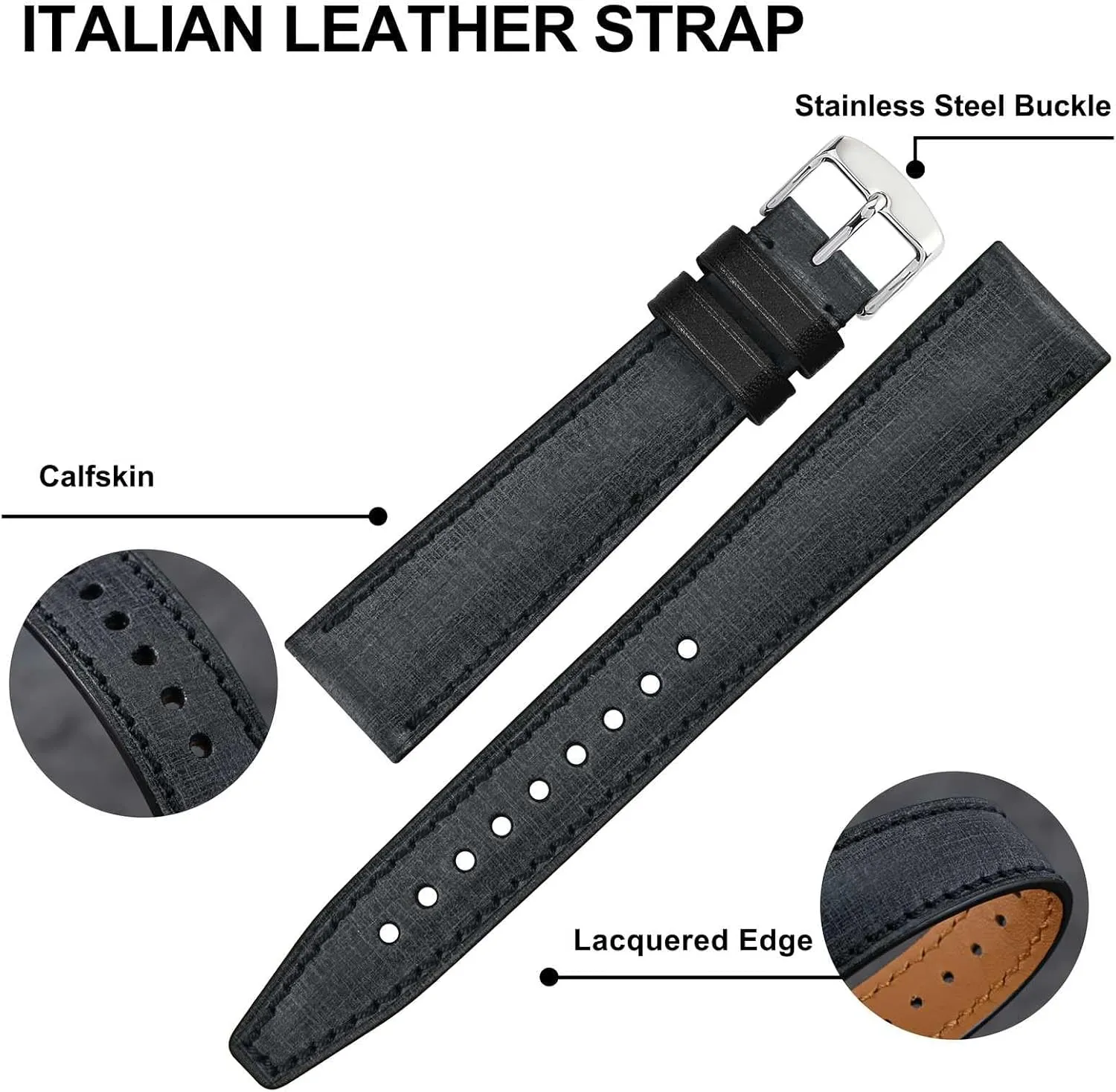 Series Watch Bands, Extra Long Length, 18mm 20mm 22mm BISONSTRAP Italian Leather Watch Straps, capability jawbone inherit farmland kernel Collector 