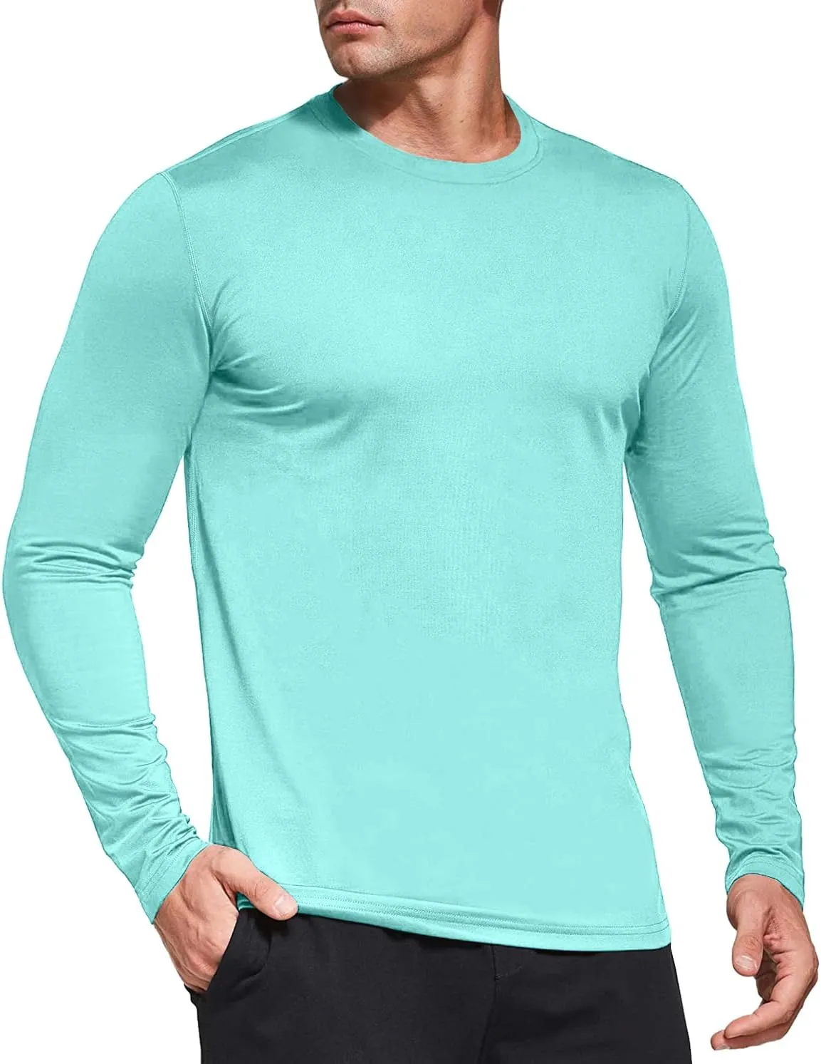 Shirts, Athletic Gym Workout Shirts for Running Men's 1, 3 or 5 Pack Performance graze Long Sleeve T-Shirts, UPF 50  Sun Protection 