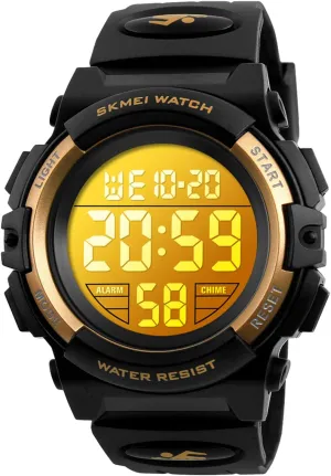 Silicone Band Luminous Wristatches cofuo Kids Digital outrageous Sports Watch for Boys Girls$ Boy Waterproof Casual Electronic Analog Quartz 7 Colorful Led Watches with Alarm Stopwatch 