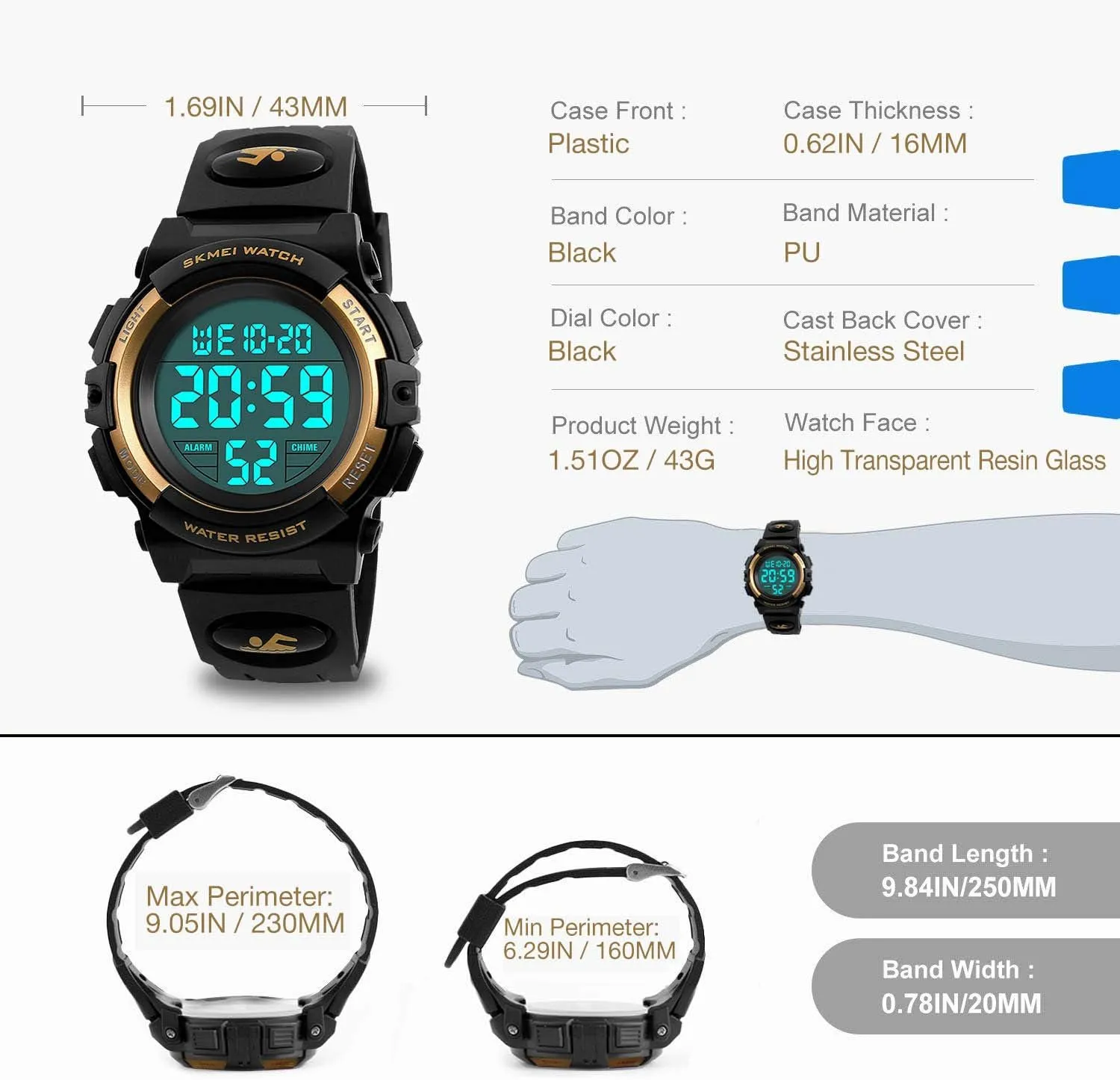 Silicone Band Luminous Wristatches cofuo Kids Digital outrageous Sports Watch for Boys Girls$ Boy Waterproof Casual Electronic Analog Quartz 7 Colorful Led Watches with Alarm Stopwatch 