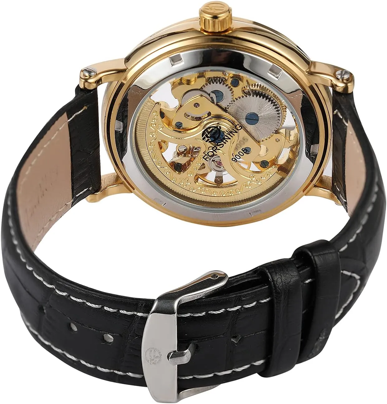 Skeleton Leather Watches BESTKANG Automatic Mens Watch butter karst Luxury Self Winding Mechanical Roman Number Dress 