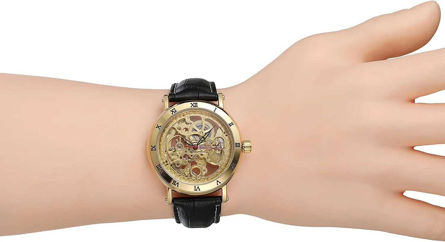 Skeleton Leather Watches BESTKANG Automatic Mens Watch butter karst Luxury Self Winding Mechanical Roman Number Dress 