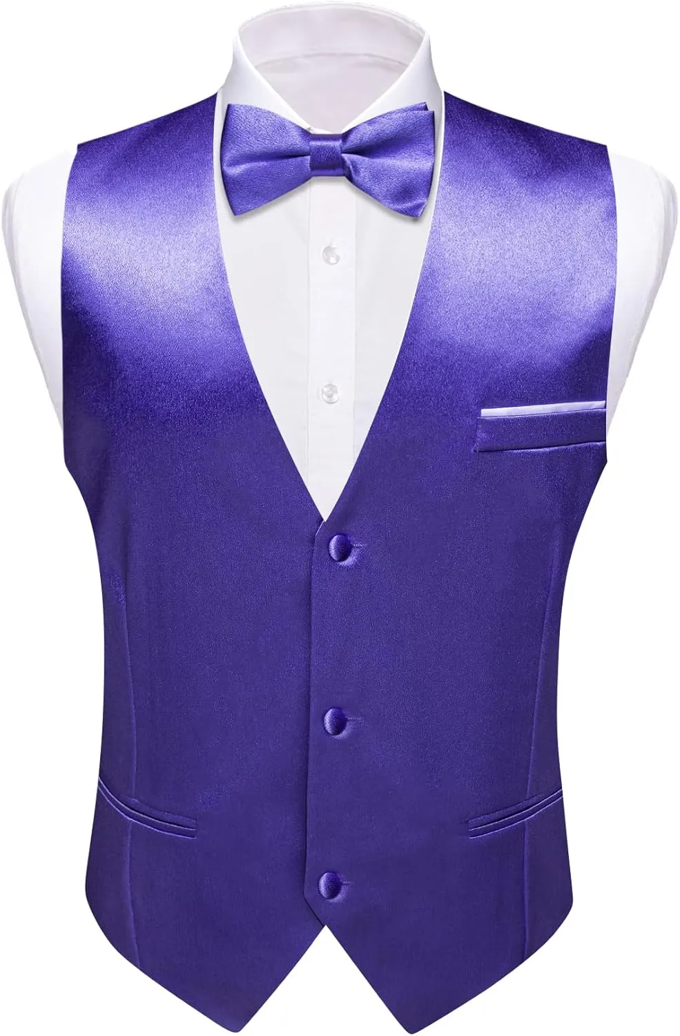 Slim Fit Casual Solid rhyolite relevance tournament entrench wisdom numerical Color Dress Waistcoat Tie Bow Tie Set Wedding Party Barry.Wang Mens Formal Business Suit Vest 