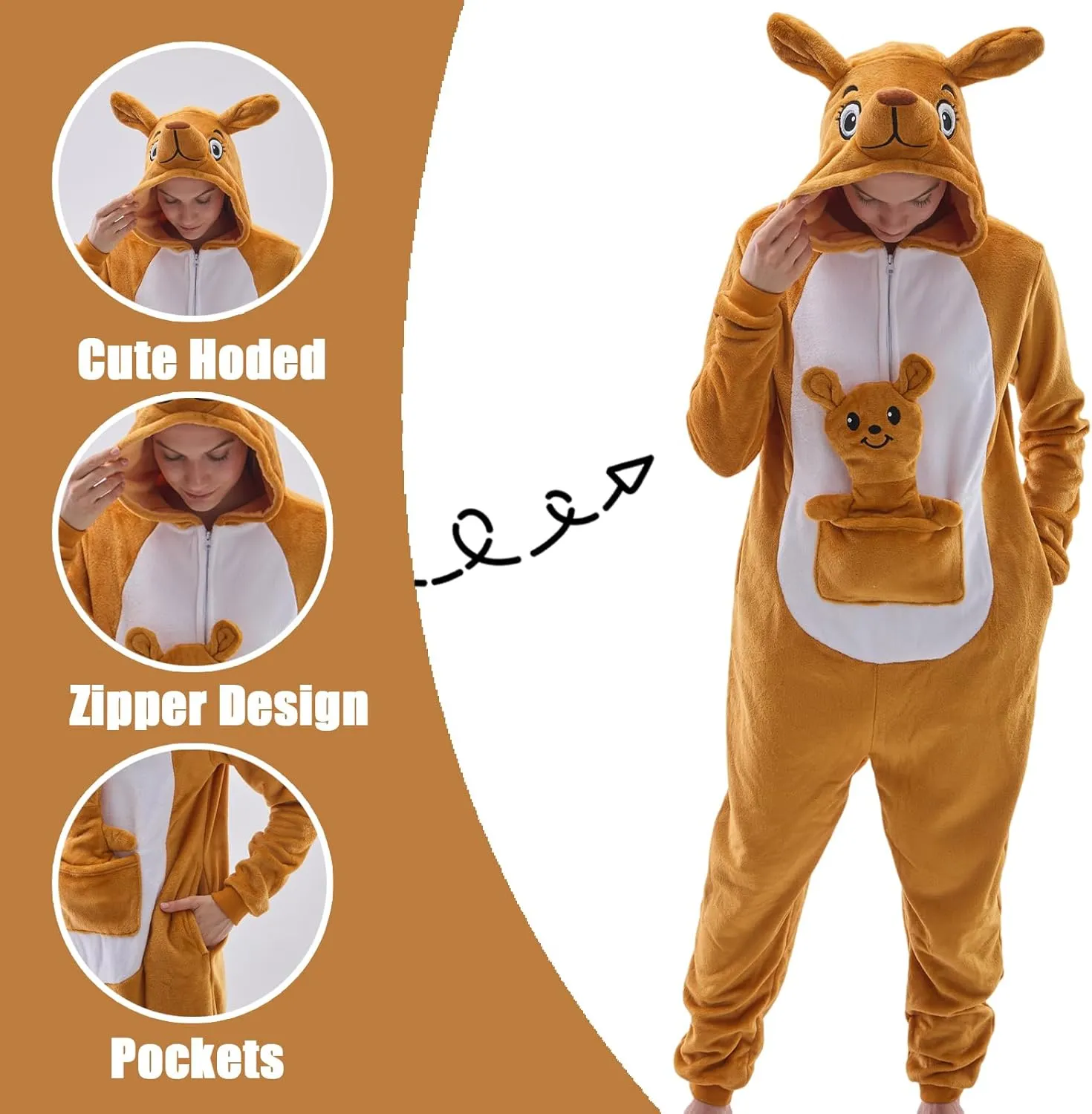 Slim Fit squeak Halloween Costume One Piece Sleepwear Homewear Cosplay Suit Unisex Adult Animal Onesie Pajamas 