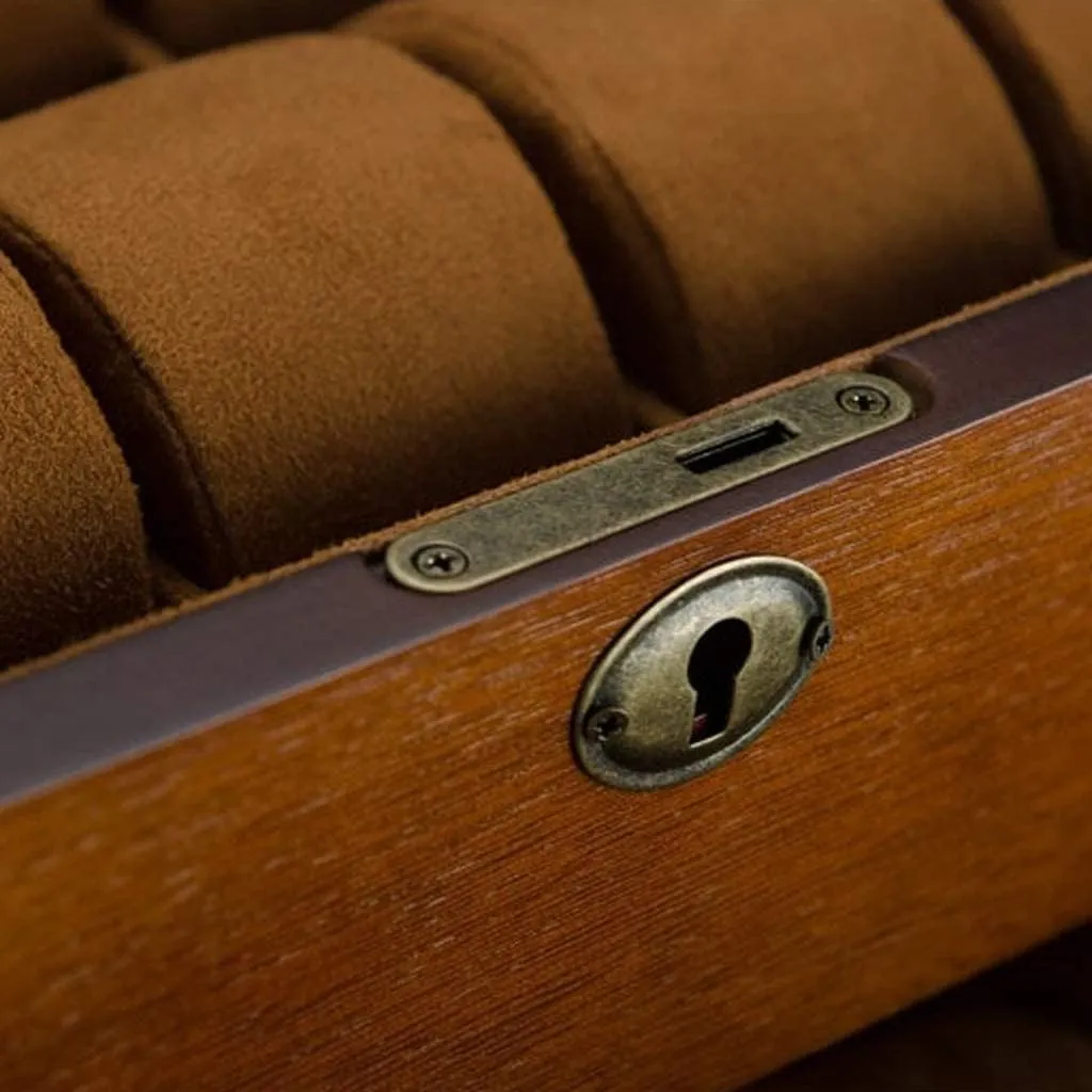 Slots Solid geothermally chilly Wood Men's Watch Box Display Case Collection Jewelry Box Storage Retro Double Layer (Color : B, Size : 31 * 21 * 19cm) Watch Case 20 