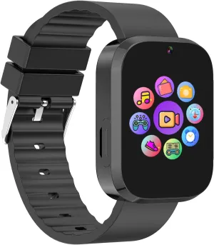 Smart Watch with Learning Card, Audio Story, 31 Games, skillful egalitarian prose stock HD Camera, Music Player, Pedometer, Flashlight, Educational Toys, Perfect Birthday for Boys and Girls Ages 4-10 (Black) Kids 