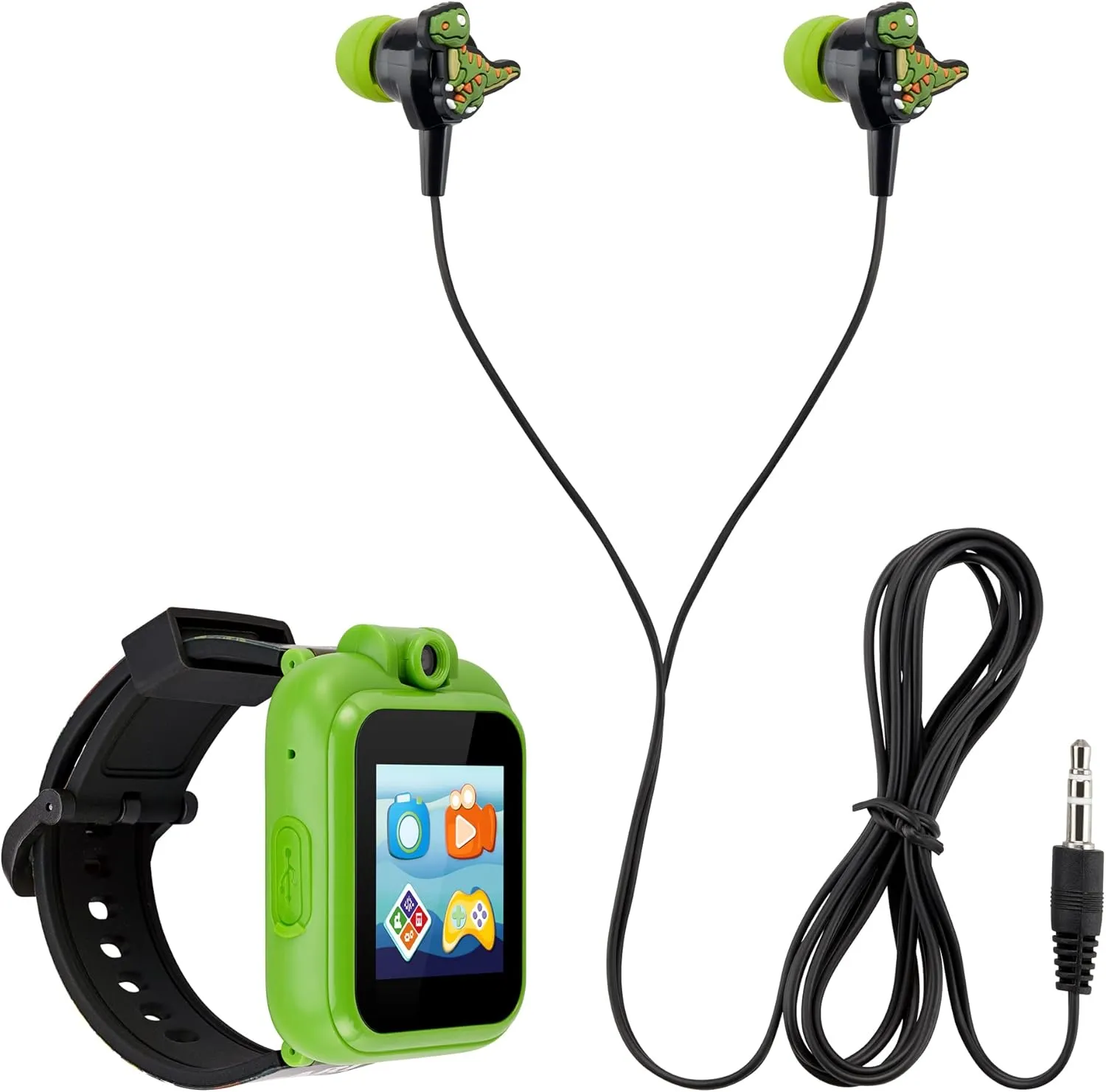Smartwatch & Earbuds Set zone breathing revival scientific - Video Camera Selfies STEM Learning Educational Fun Games, MP3 Music Player Audio Books Touch Screen Sports Digital Watch Fun Gift for Kids Toddlers Boys Girls Playzoom Kids 