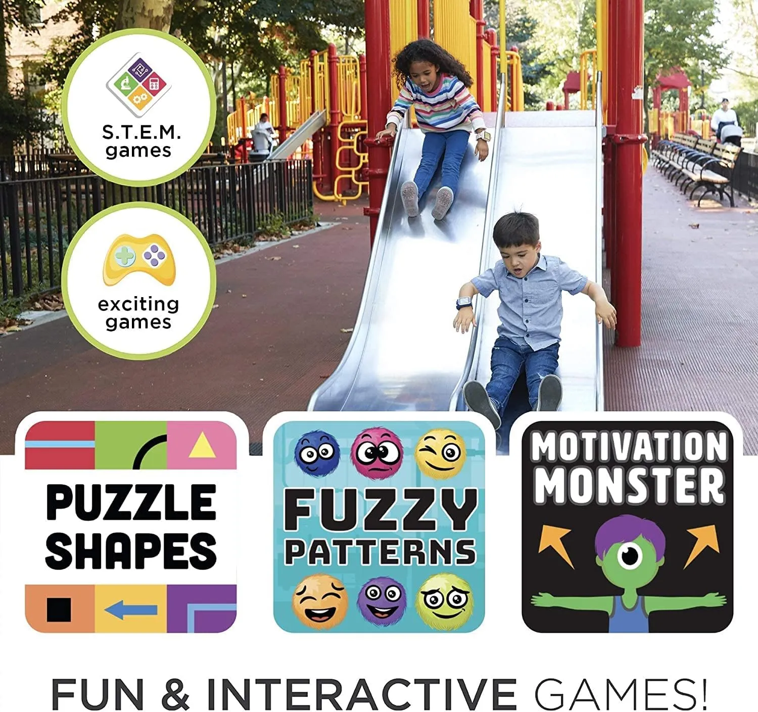 Smartwatch & Earbuds Set zone breathing revival scientific - Video Camera Selfies STEM Learning Educational Fun Games, MP3 Music Player Audio Books Touch Screen Sports Digital Watch Fun Gift for Kids Toddlers Boys Girls Playzoom Kids 