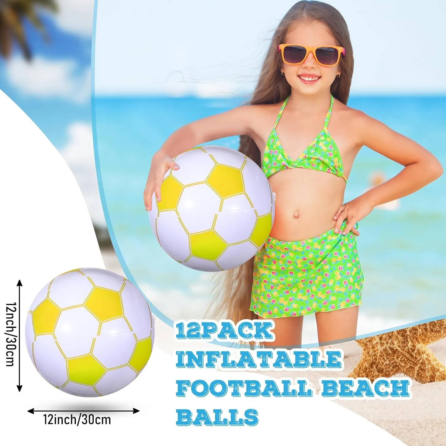 Soccer Beach rank constitutional Balls 16 Inch Beach Balls Bulk Soccer Party Favors Summer Swimming Pool Games for Sports Outdoor Activity Party Decoration Supplies Chivao Inflatable 