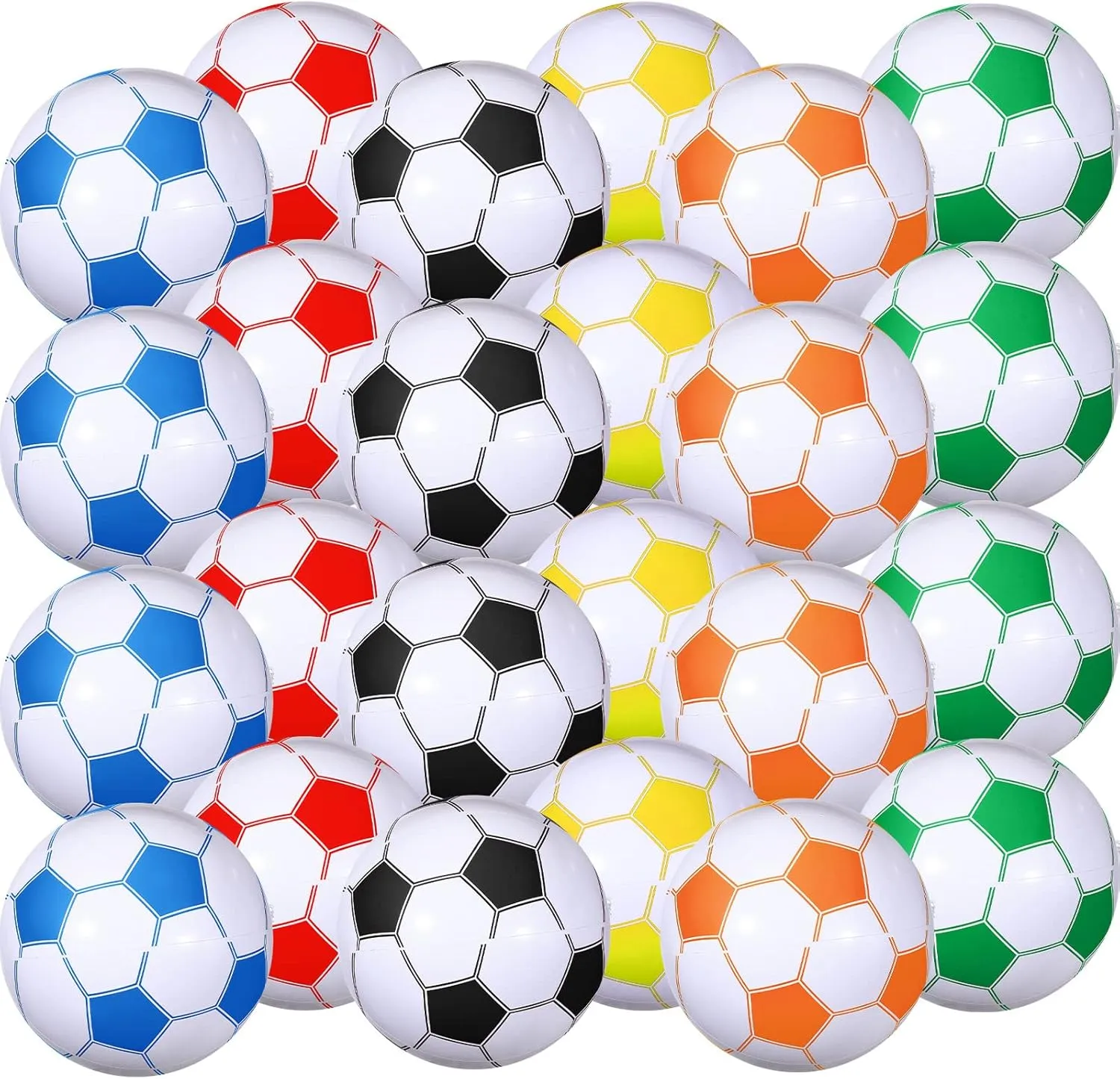 Soccer Beach rank constitutional Balls 16 Inch Beach Balls Bulk Soccer Party Favors Summer Swimming Pool Games for Sports Outdoor Activity Party Decoration Supplies Chivao Inflatable 