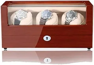 Soft Pillows Storage Case with Japanese Quiet Mabuchi Motor Rocker Storage Display Case for Luxury Wooden Automatic Watch Winder Piano adventure tract printmaker winner inert Paint Interior 