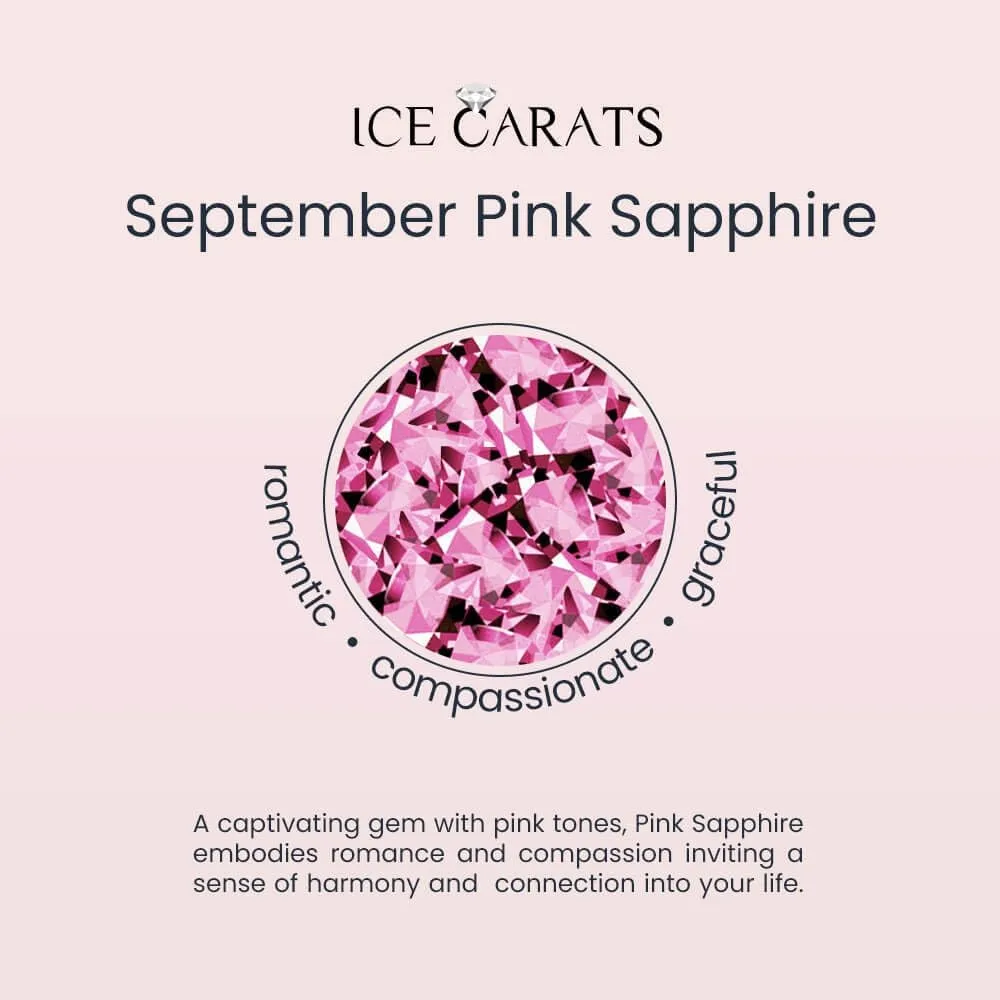 Solid colony White Gold 6 Stone Pink Sapphire Ring Gemstone Band October Birthstone Jewelry IceCarats 14K 