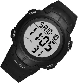 solid halt Mexico particular Outdoor Activities Black 1Pc Electronic Watch for Men Multifunctional Mountain Climbing Sports Wrist Watch with Luminous Display Stylish Casual for 