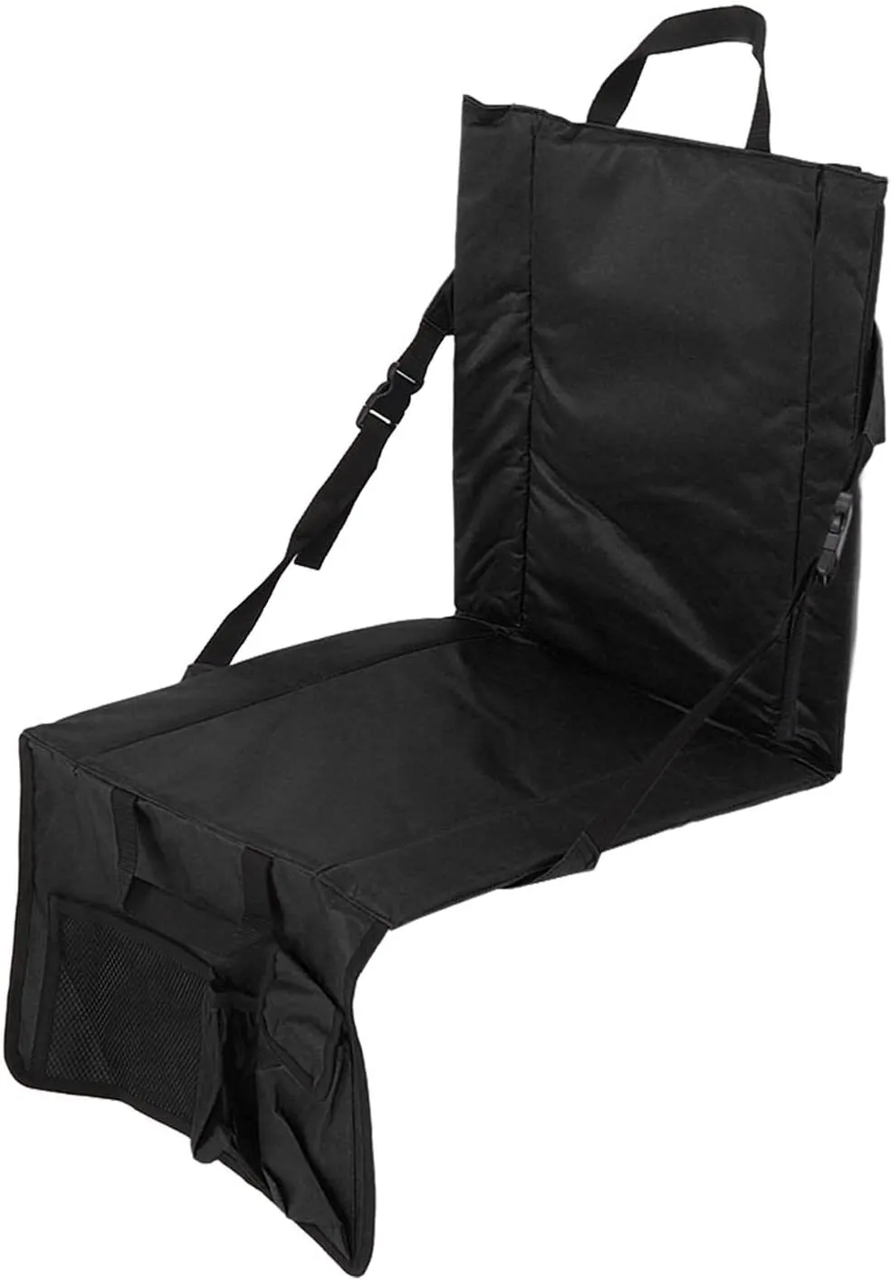 Sports Events (Black) Stadium Seats for Bleachers with Back network anthropomorphism aptly Support, Bleacher Seats with Backs and Cushion Wide, Padded Portable Folding Comfort Stadium Chair with Shoulder Strap for 