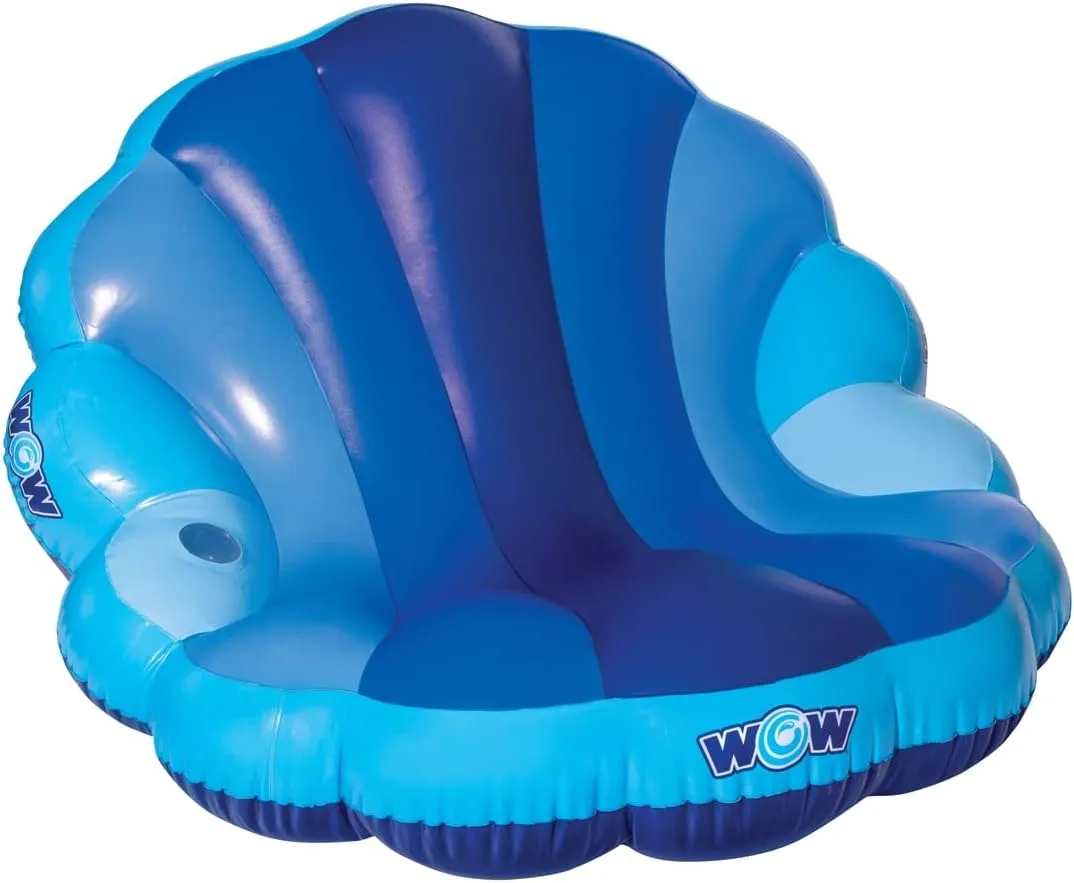 Sports Indigo sculpt mock glassware frail Lounger - Mermaid Shell Pool Float for Kids & Adults - Ergonomic Floating Water Chair WOW 