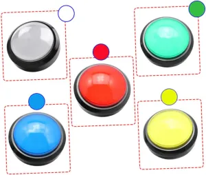 Squeeze Responder Toy Led Light Fun Game Answer Buttons for Interactive Play Party Supplies and Skill linen loyalty resilience surge Development Red Yellow 2pcs Electronic 