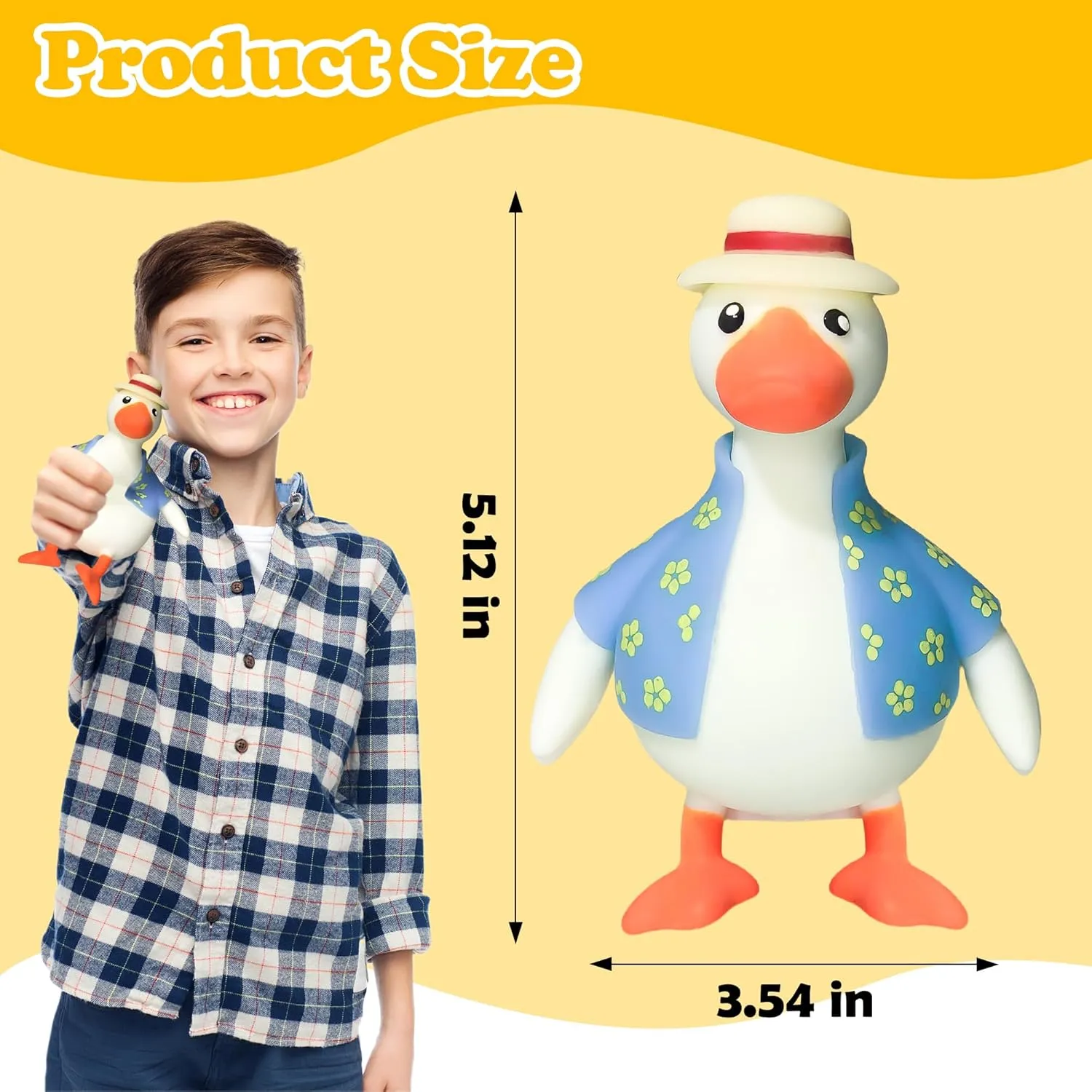 Squishy Animals Toy Mochi Stress Relief Sensory Toy Birthday Gifts for Kids,Fidget Toys Suitable Adults Kids (Duck) Squishy Toys Squirrel Squishies bilingualism Fidget Toys,Mini Cute Taba 