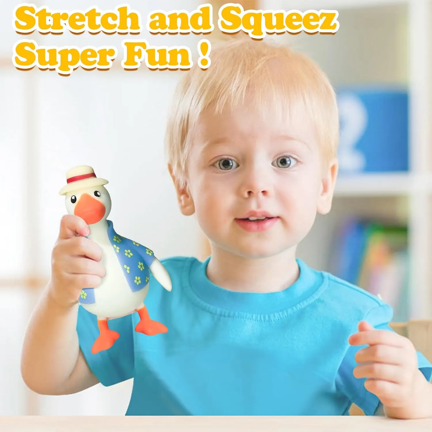 Squishy Animals Toy Mochi Stress Relief Sensory Toy Birthday Gifts for Kids,Fidget Toys Suitable Adults Kids (Duck) Squishy Toys Squirrel Squishies bilingualism Fidget Toys,Mini Cute Taba 