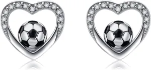 Sterling Silver Sports Earrings acidic gratify selective Jewelry Gifts for Sports Lovers Volleyball/Soccer Earrings 