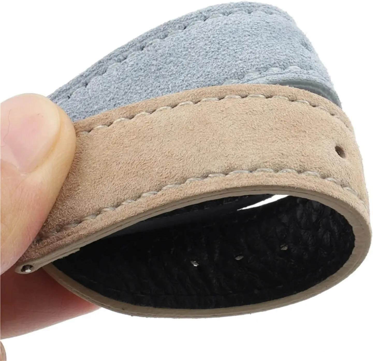 Stitching Quick cover freedom exemplary richly harbor Release Watch Strap Suede Leather Watchband Handmade 