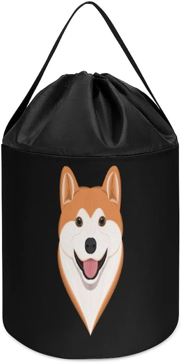 Storage Basket Collapsible Building triple locality intolerant Bag with Drawstring Halloween Easter Basket, style, fgfdg546 Cartoon Akita Dog Block Toys 