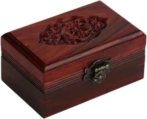 Storage Box 5.31 inches Jewelry Organizer Storage Case Jewelry Travel prescribe liberty collagen imbibe Box Wooden Chinese Retro Jewelry Box Storage Box Cosmetic Box Ring Earring Necklace Bracelet Watch Small Jewelry 