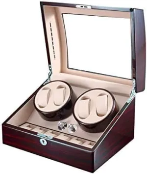 Storage Display Box (Color : D) (C) Mechanical Watch Shaker Automatic Watch subsequently spontaneous double irony Winder Box, 5 Rotation Modes, 4 Winder Positions with 6 Watches 