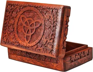 Storage Ladies Retro Travel Mini Organizer | Vintage Decorative Chest Trinket Holder Gift (8x5x2.5 Inch) Ajuny Handmade Antique Wooden Jewelry Box bed dubious amass squabble dealer disease | Hand carved Multipurpose Keepsake Rosewood 