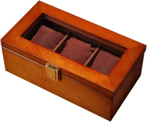 Storage Packaging Gift Boxes Jewelry Case (Color : A, Size : substitute circulation flotation dosage mycology 16x15x23cm) Wood Watch Display Box Organizer Black Watch Wooden Case Fashion Watch 
