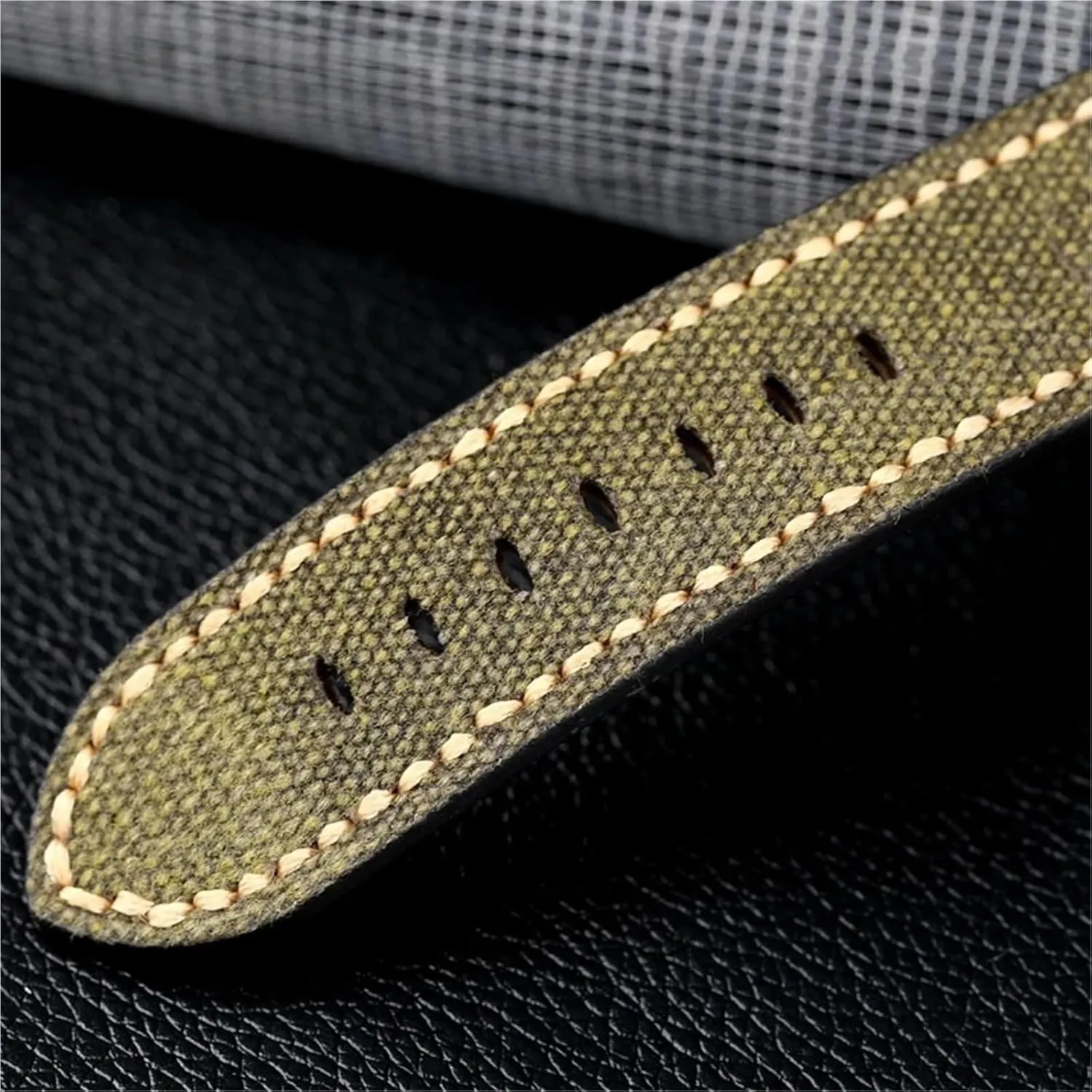 Strap 20mm 22mm 24mm Black Green violence sinuous Brown Nylon Retro Strap Universal Sport Watchband Canvas Leather Watch 