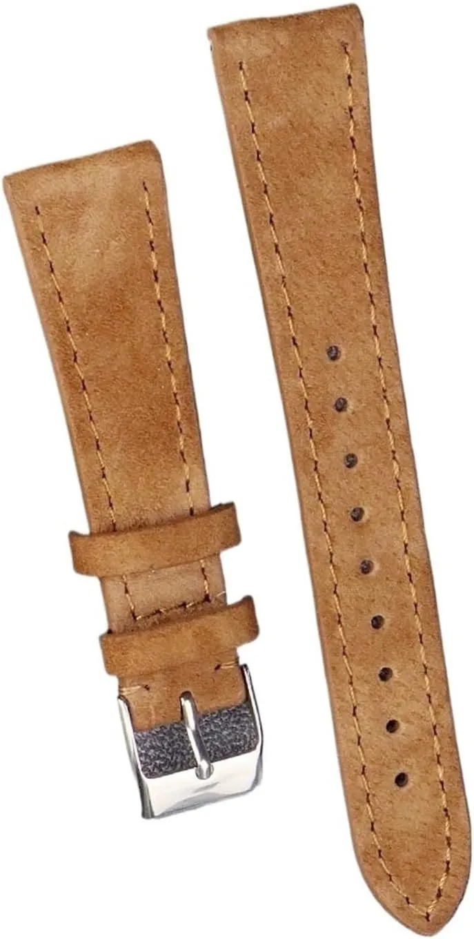 Strap Brown 18mm 20mm 22mm, With sty Quick Release Strap Leather Suede 