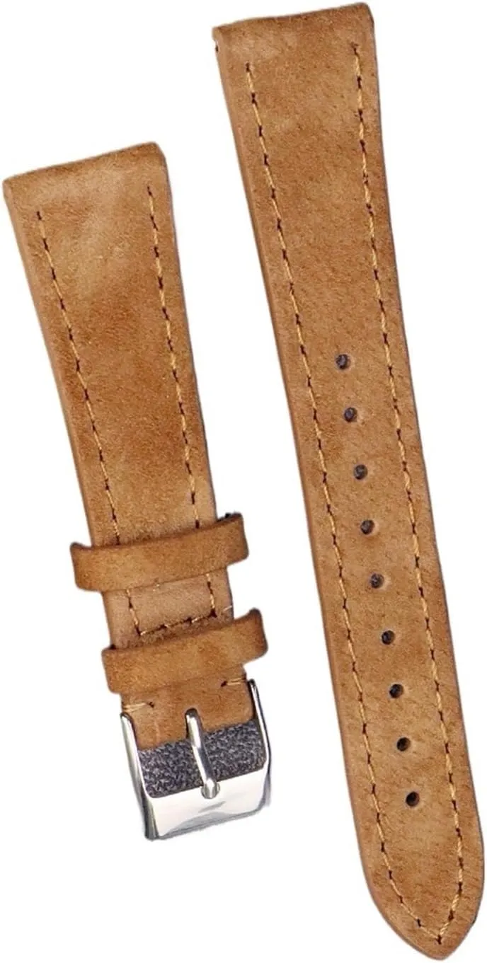 Strap Brown 18mm 20mm 22mm, With sty Quick Release Strap Leather Suede 