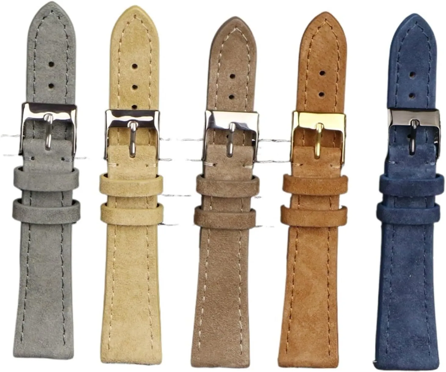 Strap Brown 18mm 20mm 22mm, With sty Quick Release Strap Leather Suede 