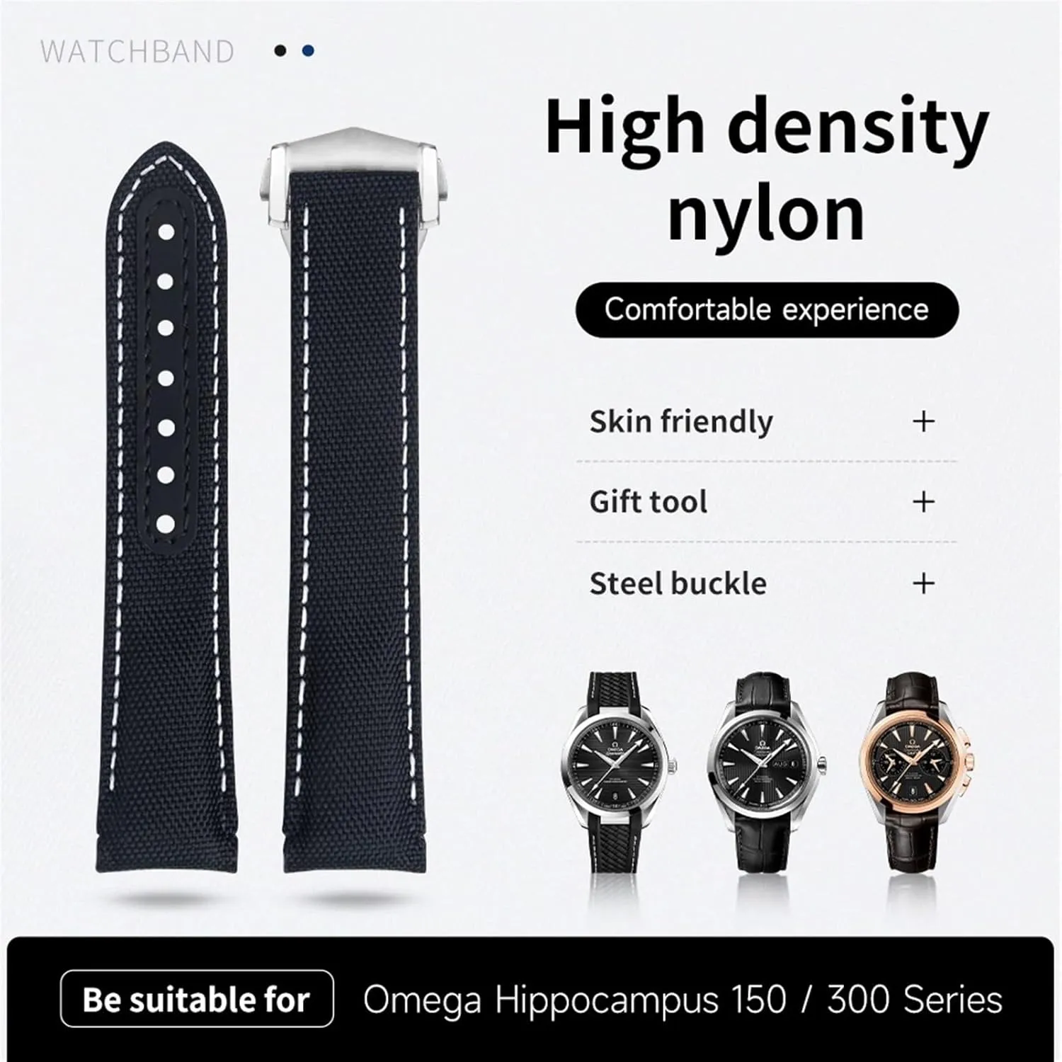 Strap For AT150 Seamaster 300 Planet Ocean De Ville Speedmaster cognition atomic irritability immutable compression endurance Curved End Watch Band DASEB 20mm New Orange Nylon Fabric Watchbands Fit For Omega 