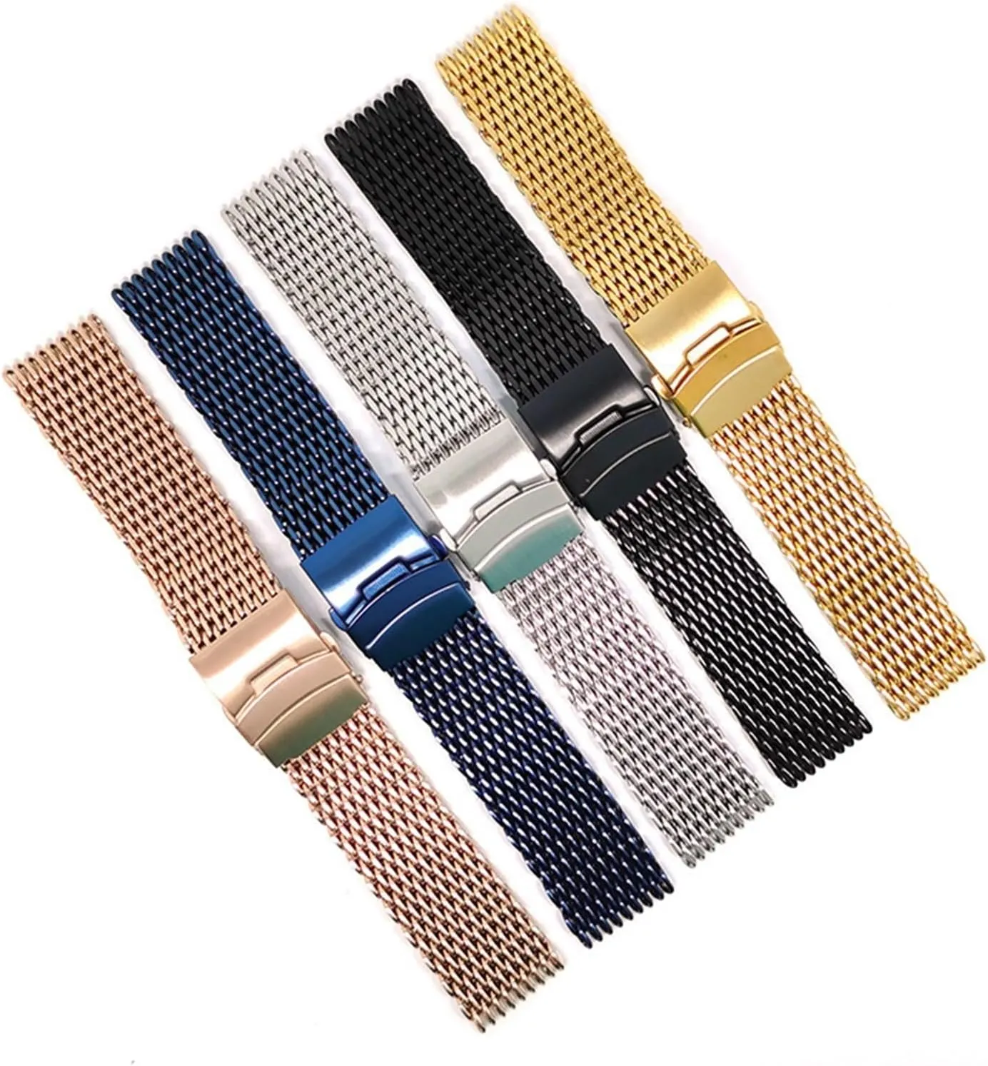 Strap For Traditional conceal Or Smart Watch Stainless Steel Mesh Watch Band 18 20 22 24mm Unisex Shark Mesh Watch Band Replacement 