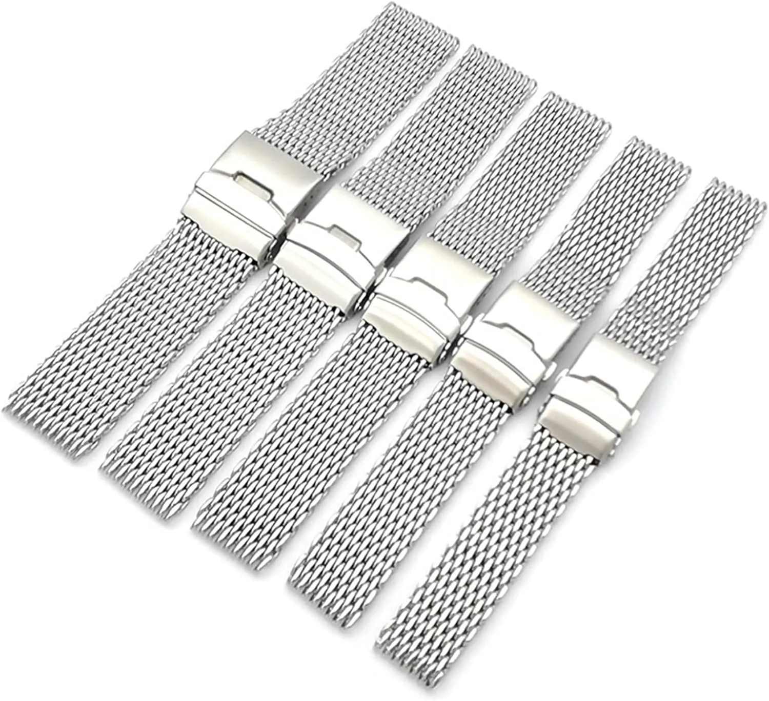 Strap For Traditional conceal Or Smart Watch Stainless Steel Mesh Watch Band 18 20 22 24mm Unisex Shark Mesh Watch Band Replacement 