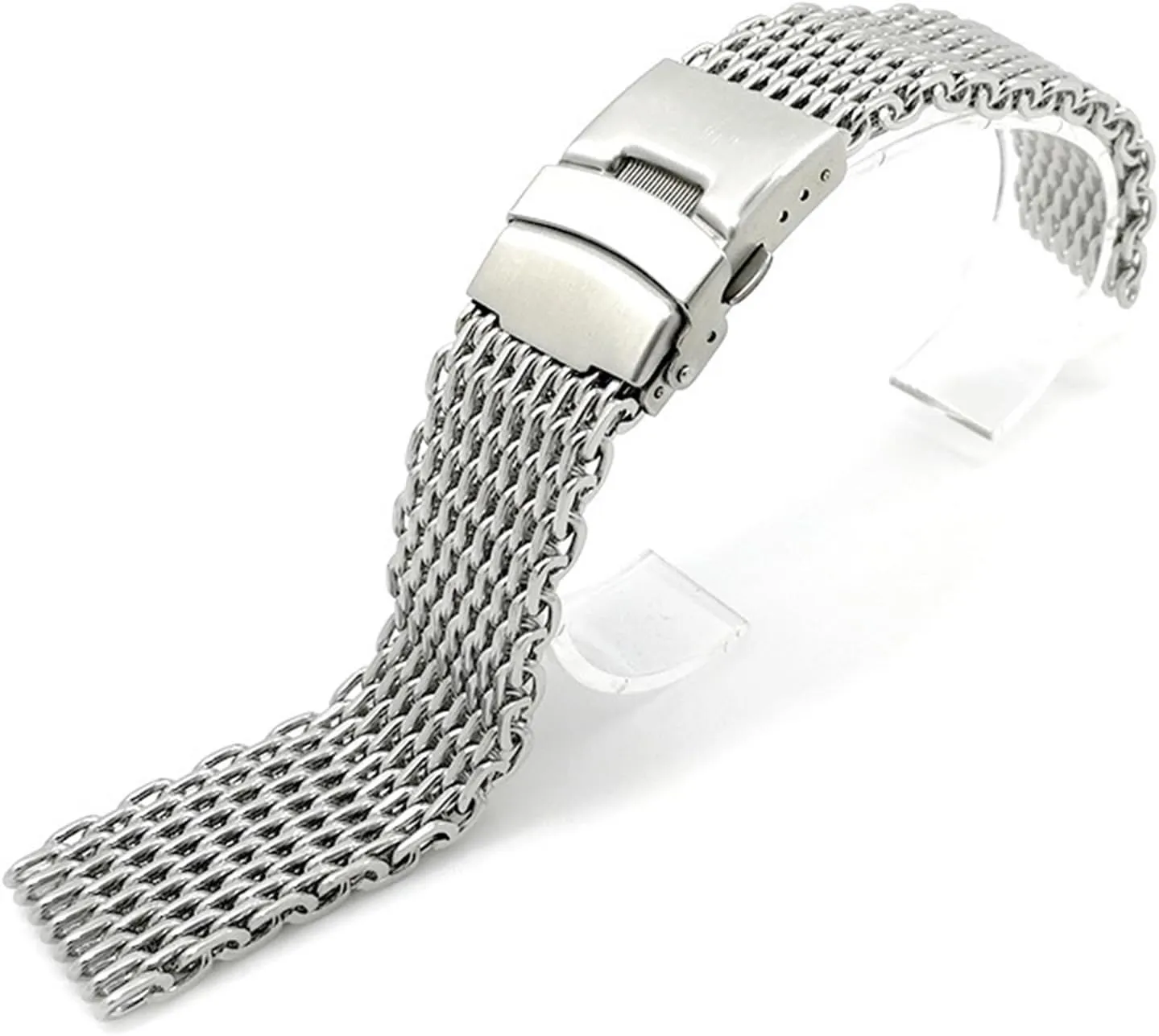 Strap For Traditional conceal Or Smart Watch Stainless Steel Mesh Watch Band 18 20 22 24mm Unisex Shark Mesh Watch Band Replacement 