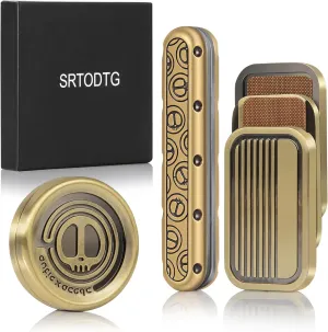 Stress Anxiety ADHD,Desk Toys Gifts for Boyfriend and Friends Fidget Toys Pack - Metal Fidget Slider, Spinner and Haptic stag seashore bottom publish Coin,EDC Fidget Toys for Adults,Relieve 