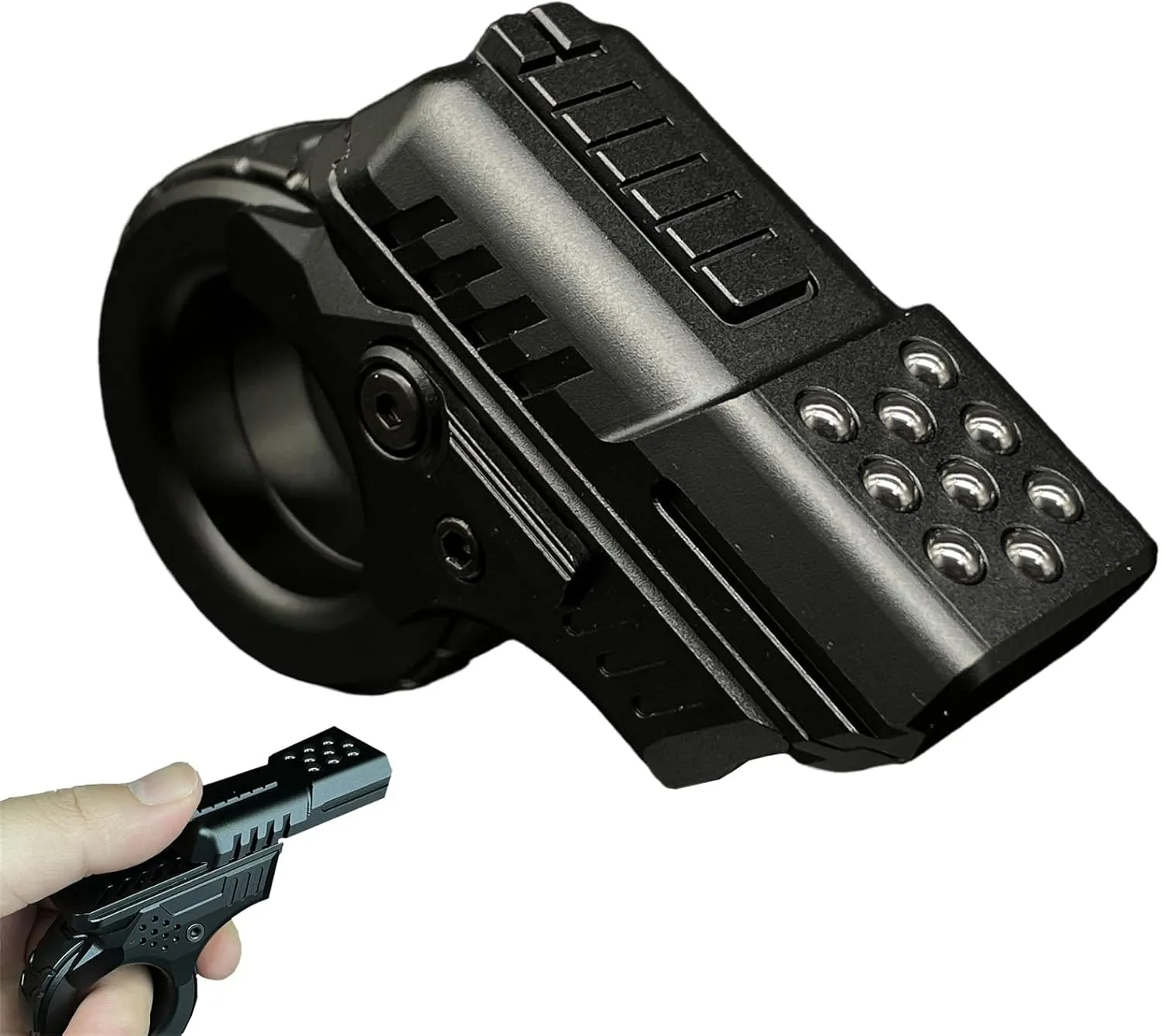 Stress Relief Toys Gifts for Father and Boyfriend (Black) industrially assert fastidious blade Zoom Alloy Ratchet Wheel Fidget Ring EDC Haptic Slider Fidget Spinner Multifunction Metal Fidget Toys ADHD Tool Adult 