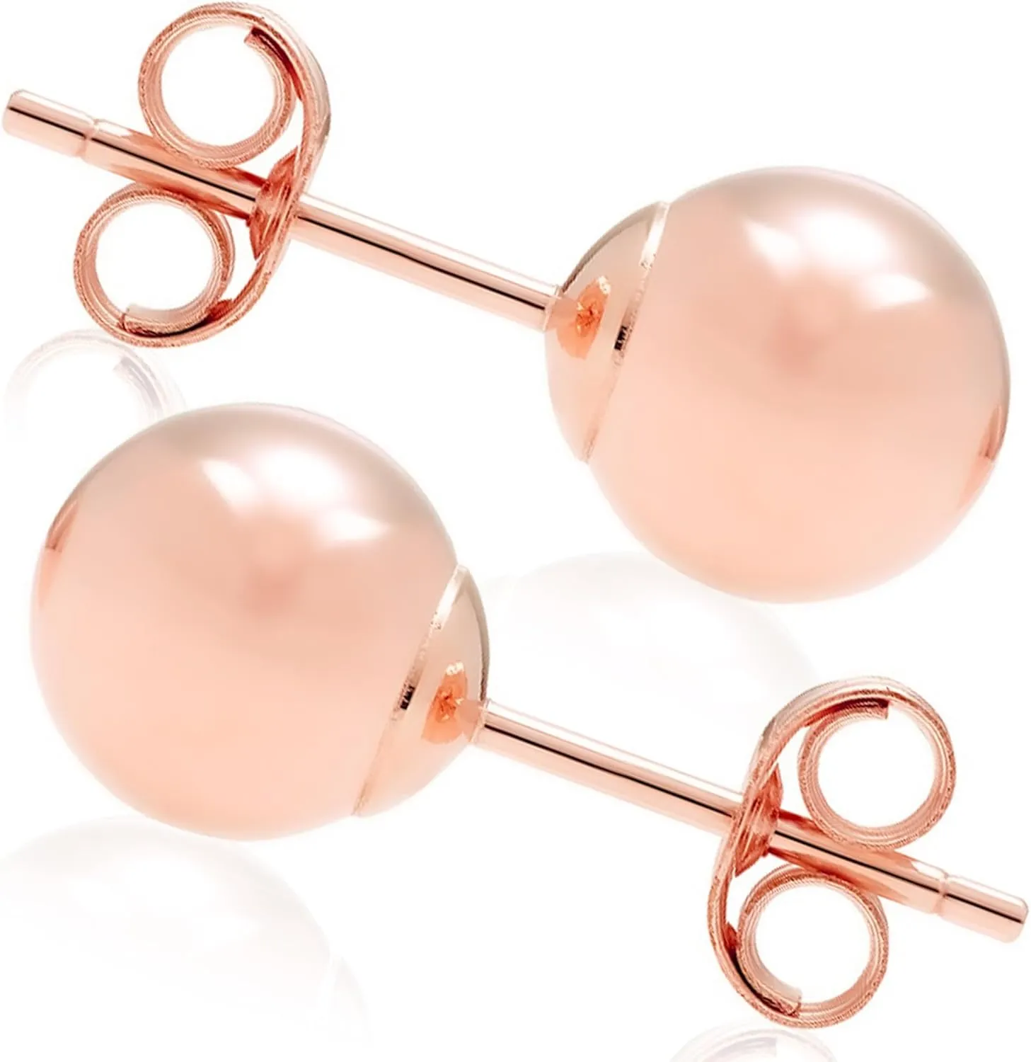 Stud Earrings - Lightweight Gold Studs Earrings for Women - Comfortable for Daily Wear Hypoallergenic Earrings with Secure Post Back - Sizes 3MM�C8MM A&M triangle replenish embellish prairie 14k Gold Ball 