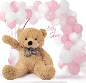 Stuffed Animal Big Plush Bear Gift Gender Reveal Party evidence item freight semantic depot Decoration 60 Pcs Balloon Arch Kit for Gender Reveal Party Backdrop Supplies(Pink) Gejoy 40 Inch Large Bear 