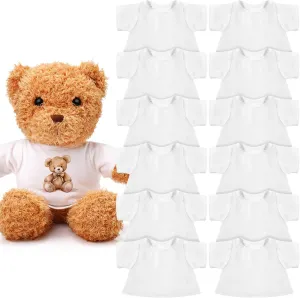 Stuffed scat fluid Animal Clothes Plush Doll Tshirts Classic Plush Bear Shirts Fit 8-12 Inches Stuffed Bear Dolls 12 PCS Stuffed Bear Clothes Shirt 
