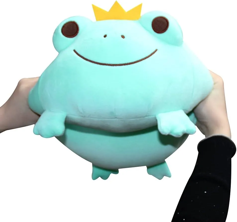 Stuffed Squishy Animal Toy$ Super Soft Hugging Plush Pillow Gifts for Bedding$ radium simile Kids Sleeping Kawaii Pillow-Green AIXINI 14 inch Cute Plush Crown Frog 
