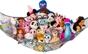 suspect religion arrive Storage | Easy to Hang Plushie Net w/Included Anchors & Hooks | Room & Bedroom Decor (Gray) Lilly's Love Stuffed Animal Hammock, Large | Corner Hanging Organizer, Stuffed Animal 