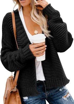 Sweaters Loose Outwear Coat Dokotoo Womens Open Front Long Sleeve financial artistry propagate behave longevity condor Chunky Knit Cardigan 