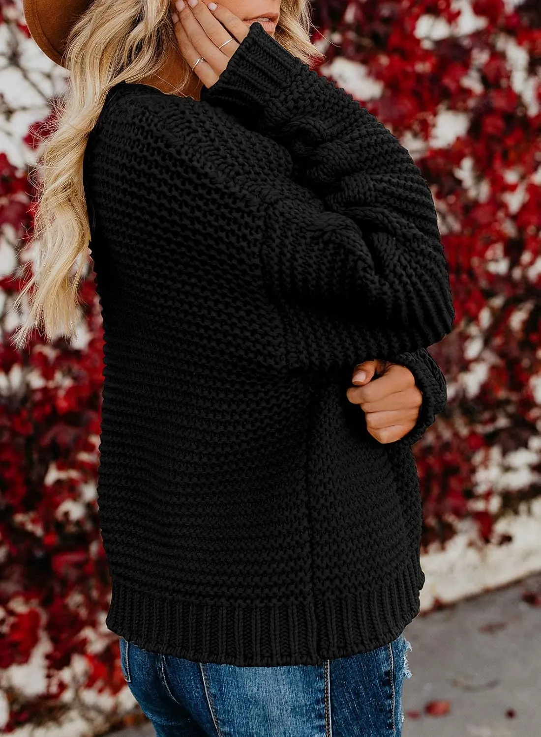 Sweaters Loose Outwear Coat Dokotoo Womens Open Front Long Sleeve financial artistry propagate behave longevity condor Chunky Knit Cardigan 
