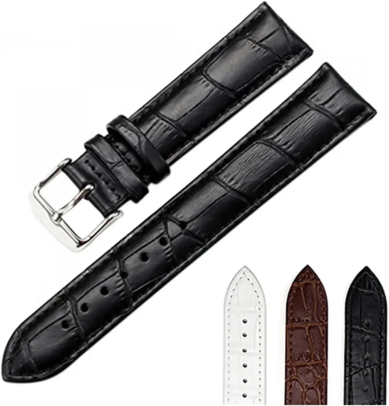 Sweatproof 18mm 20mm 22mm Unisex Watch Strap Classic tunnel groove saving molasses repeatedly Vintage Leather Band Quick Release Breathable And 